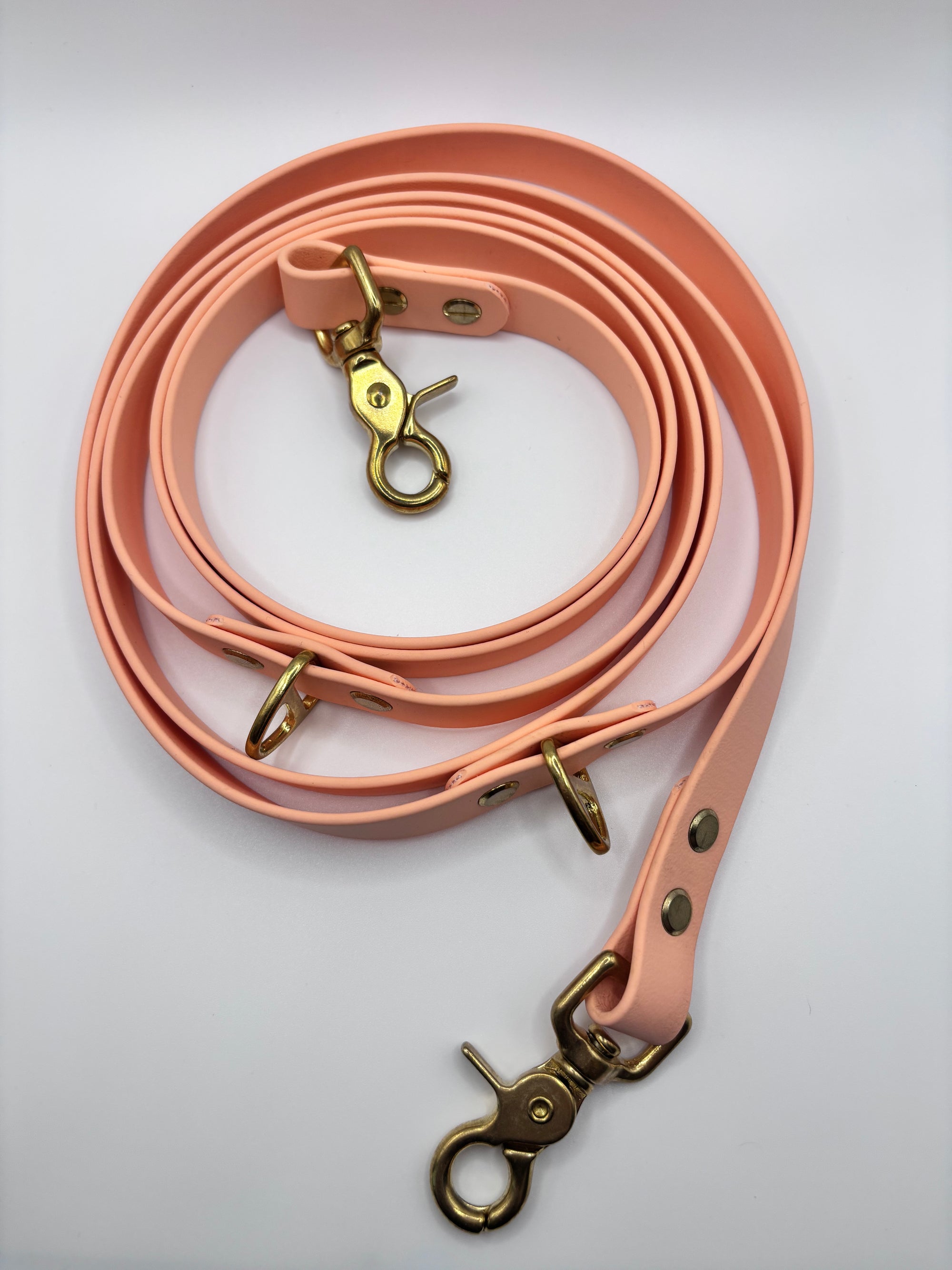 Laisse Multi-Positions BIOTHANE® - Peach Pastel