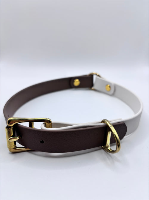 Collier Chien Bicolore BIOTHANE® - Mocha