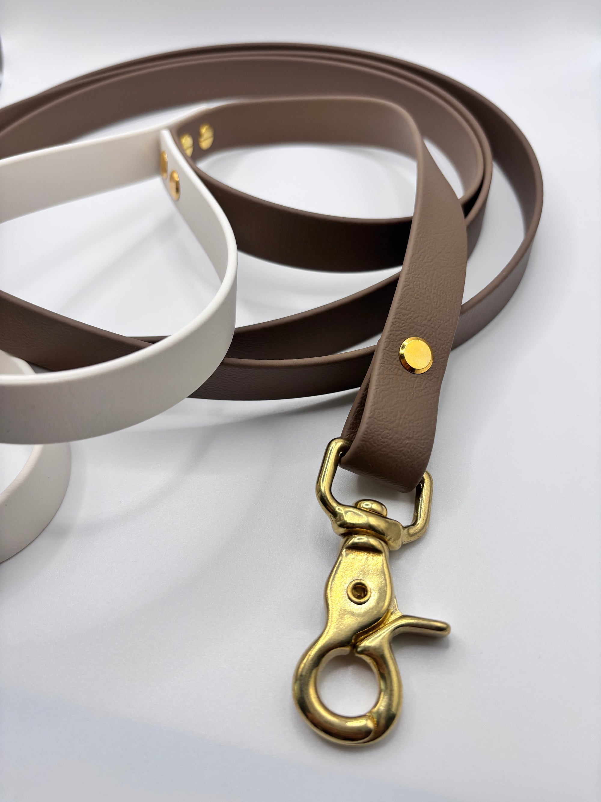 Laisse Longue Chien Bicolore BIOTHANE® - Mocha