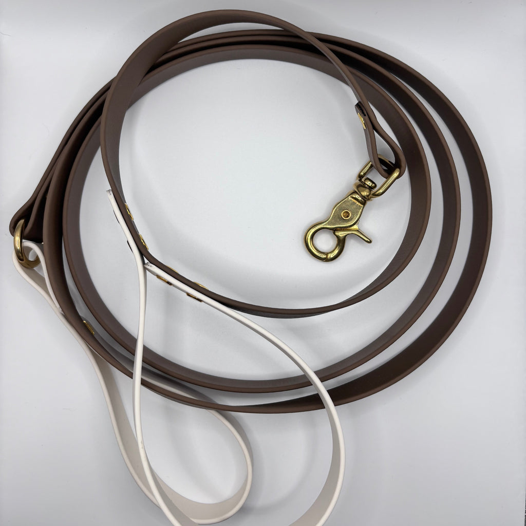 Laisse longue pour chien Bicolore BIOTHANE® - Mocha